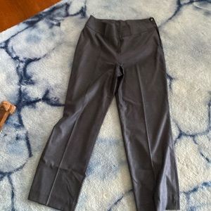 Grey blue silk wool akris pant